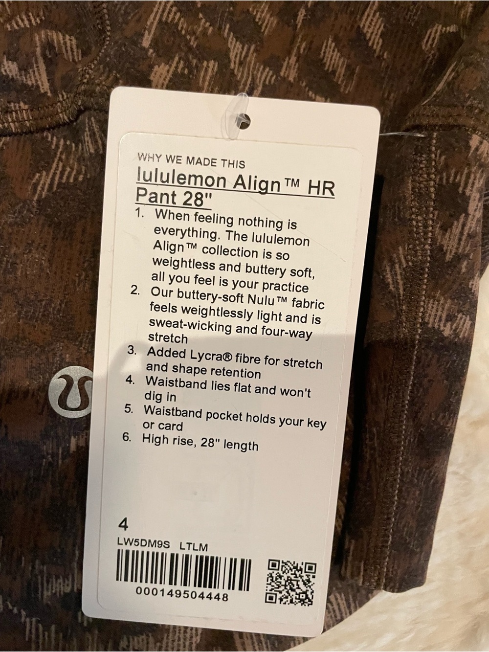 lululemon brown camo-print Align HR Leggings - Picture 4 of 4